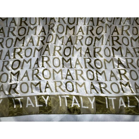 Italian Scarf - Roma Italy - 38" Square - Silky - Picture 3 of 5